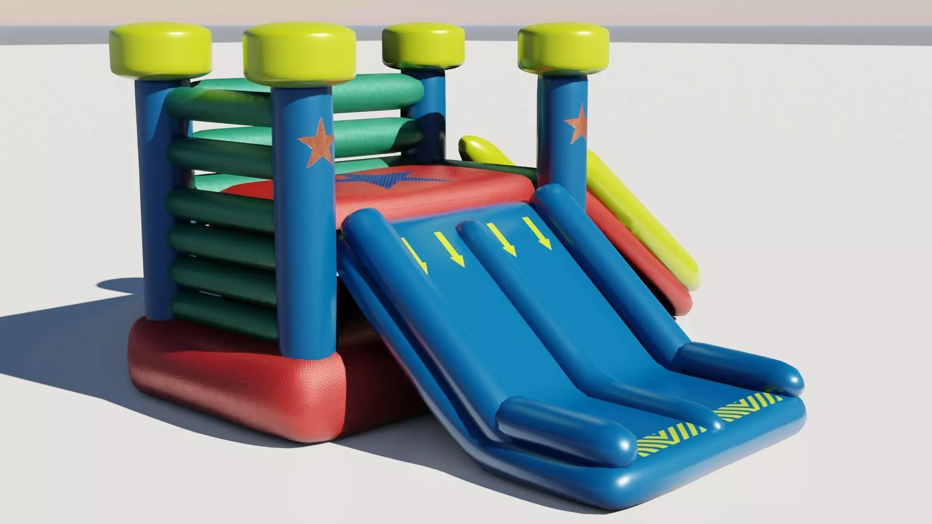Inflatable 3D model slide for kids Low-poly 3D model_0