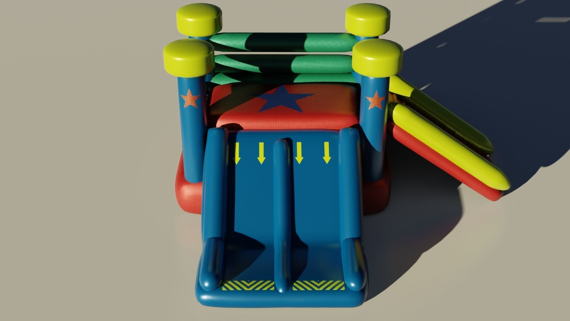 Inflatable 3D model slide for kids Low-poly 3D model_8