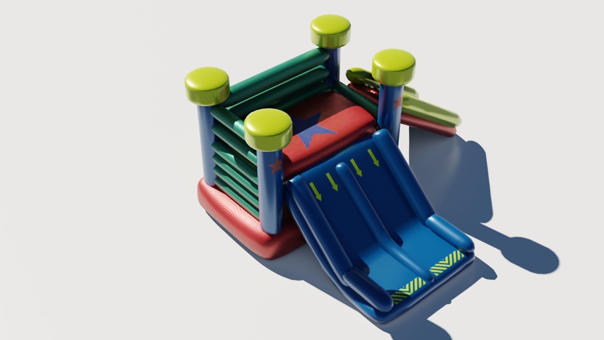 Inflatable 3D model slide for kids Low-poly 3D model_10