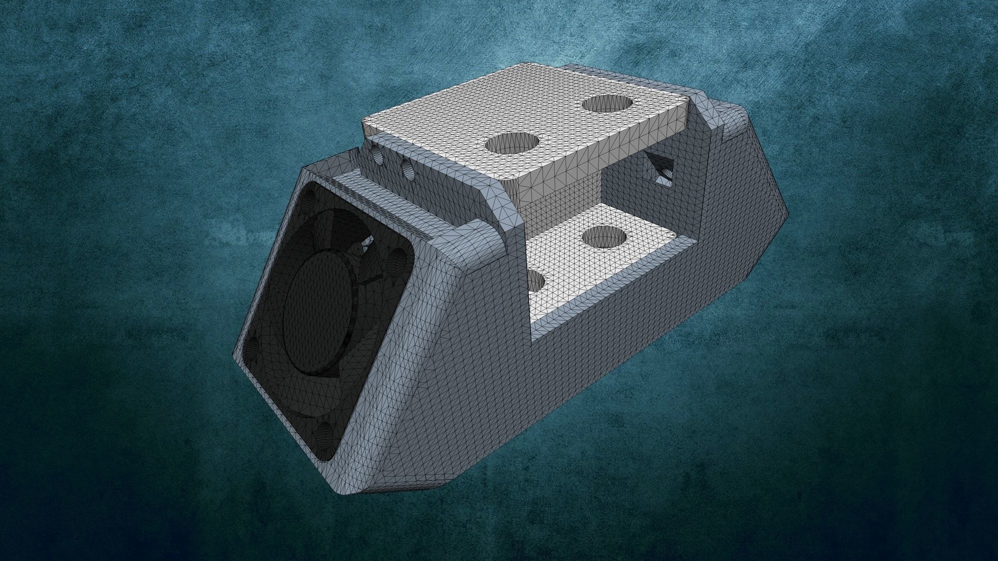 Ultimaker 2 fan casing extruder 3D print model_6