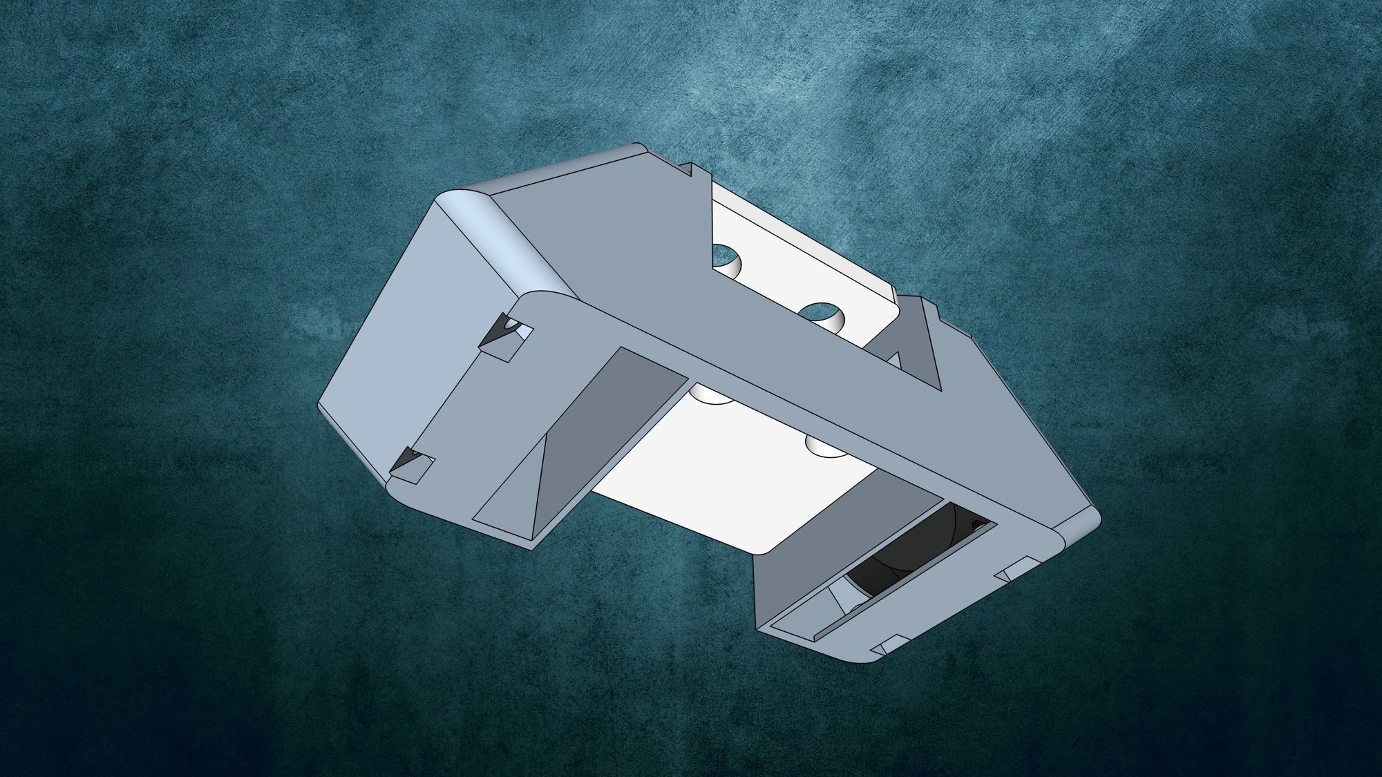 Ultimaker 2 fan casing extruder 3D print model_2