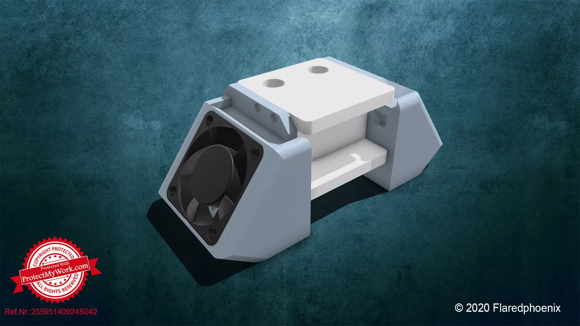 Ultimaker 2 fan casing extruder 3D print model_0