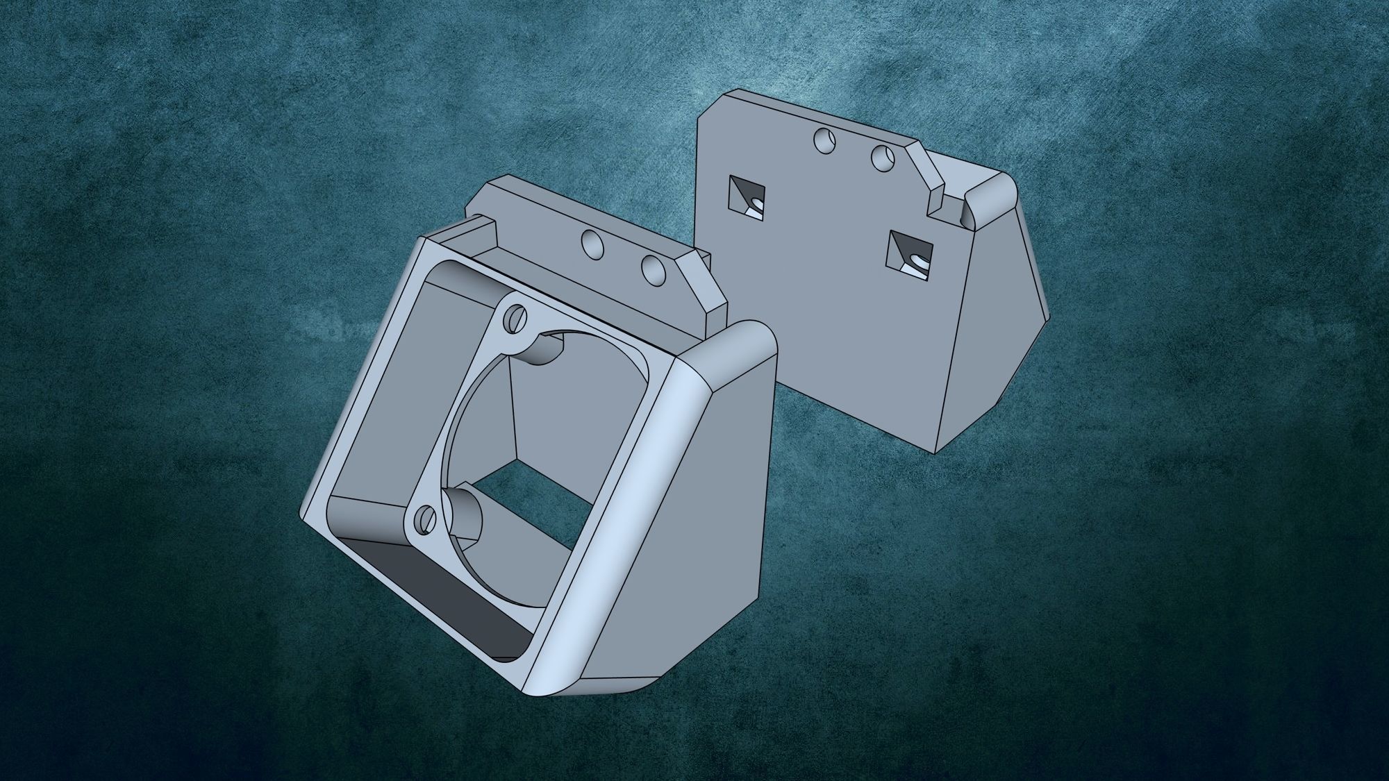 Ultimaker 2 fan casing extruder 3D print model_5