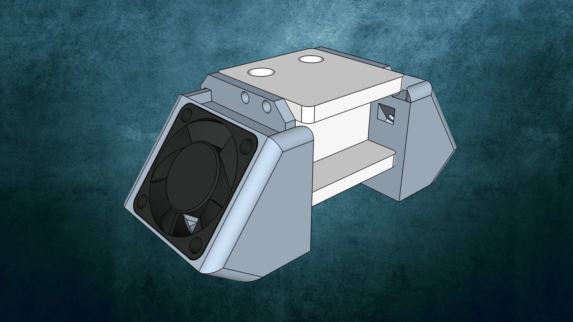 Ultimaker 2 fan casing extruder 3D print model_1