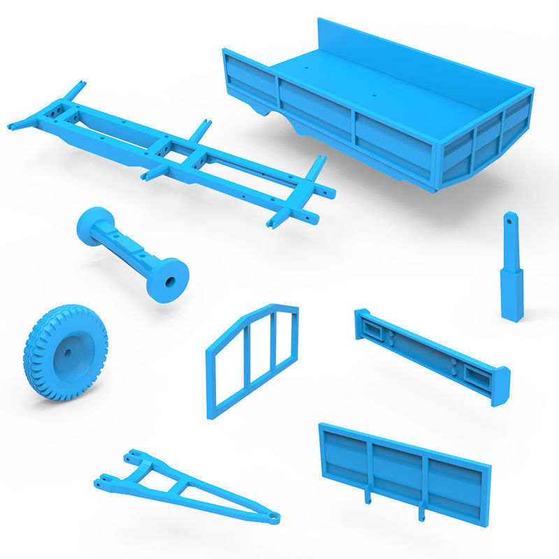 Trailer plastic toy 3D print model_21