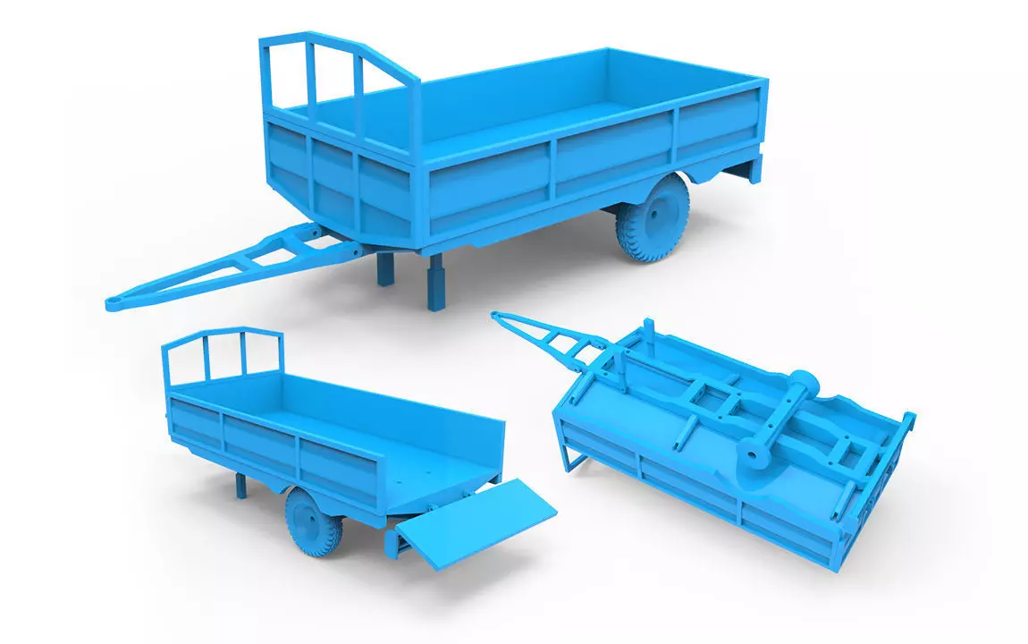 Trailer plastic toy 3D print model_0