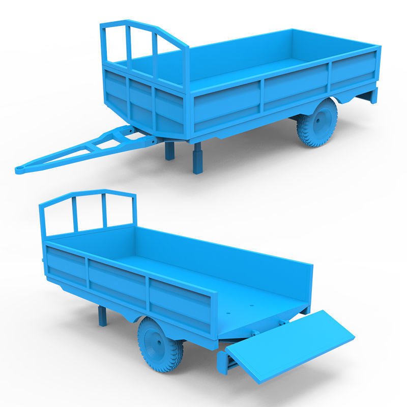 Trailer plastic toy 3D print model_1