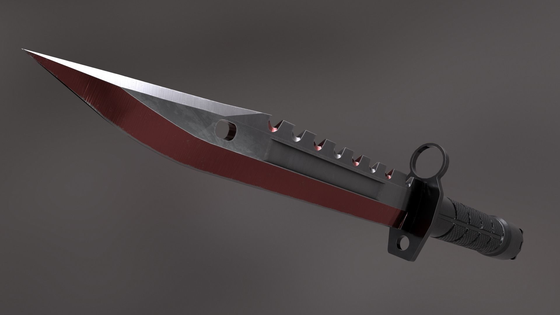 M9 Bayonet Low-poly game ready 3D model Low-poly 3D model_7