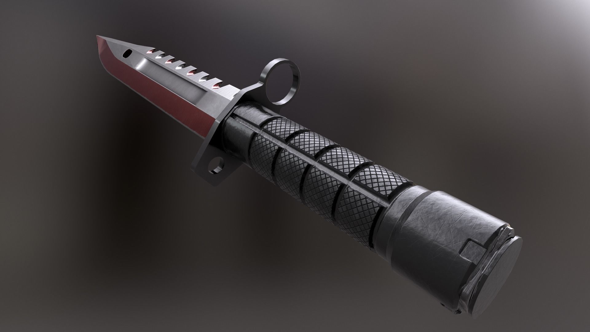 M9 Bayonet Low-poly game ready 3D model Low-poly 3D model_5