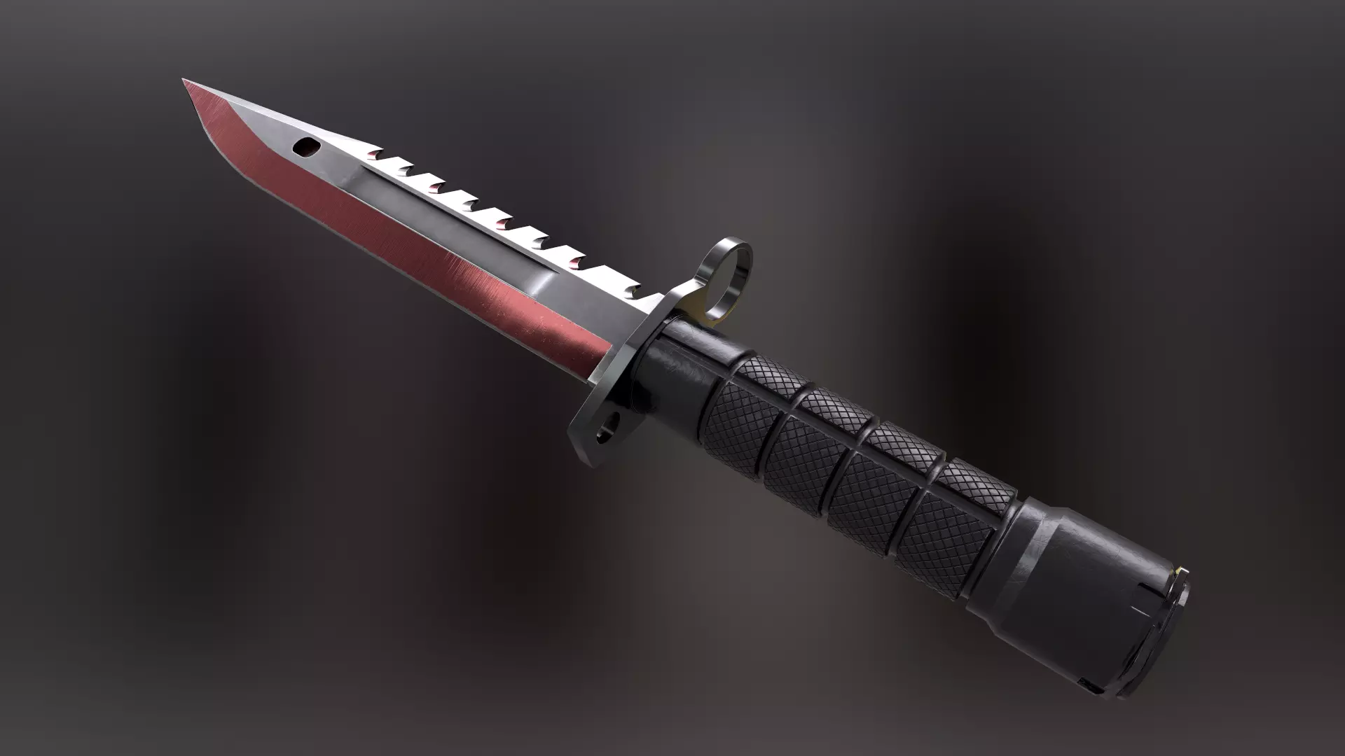 M9 Bayonet Low-poly game ready 3D model Low-poly 3D model_0