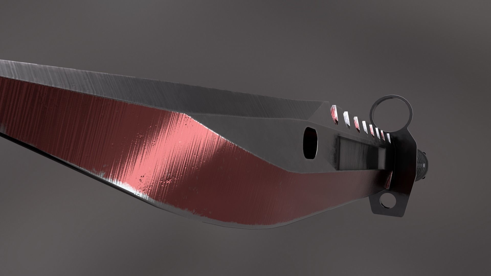 M9 Bayonet Low-poly game ready 3D model Low-poly 3D model_3