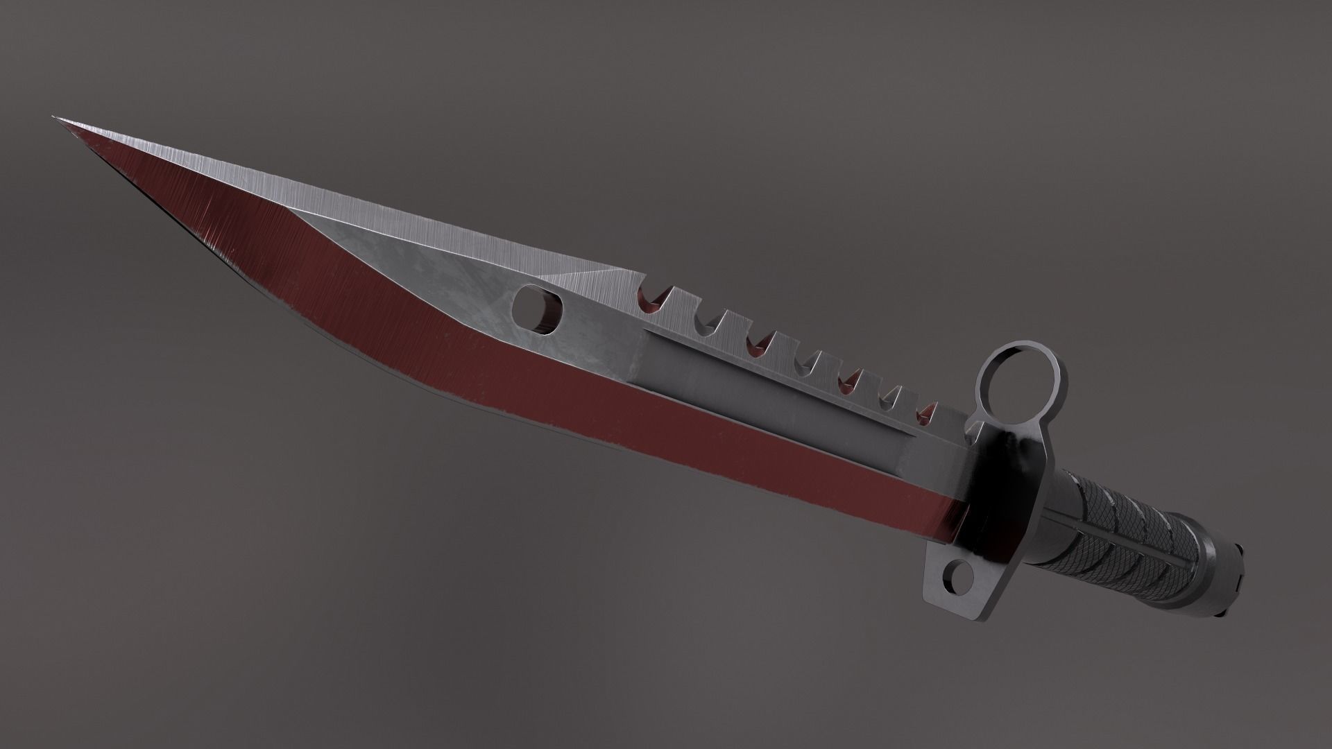 M9 Bayonet Low-poly game ready 3D model Low-poly 3D model_6
