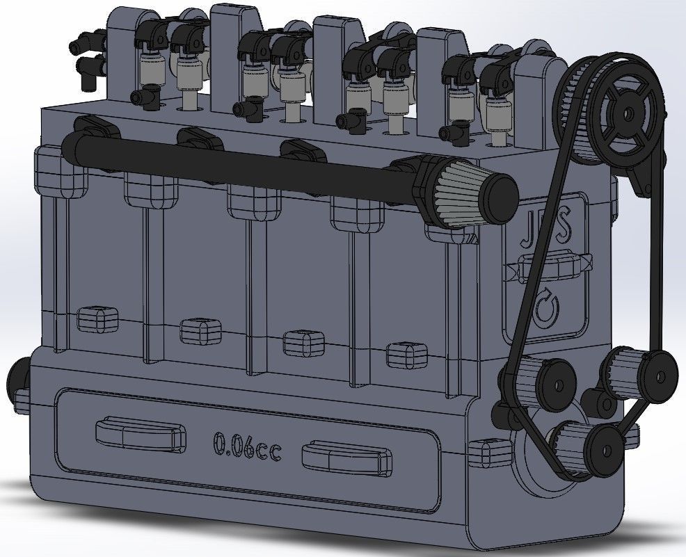 3D Printable Inline 4 Car Engine Model 3D print model_2