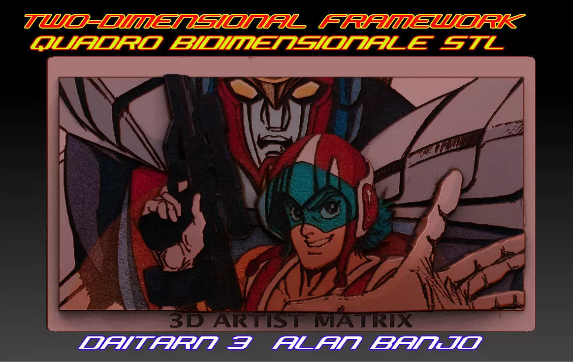 DAITARN 3 AND ALAN BANJO TWO-DIMENSIONAL FRAMEWORK- free STL 3D Free 3D print model