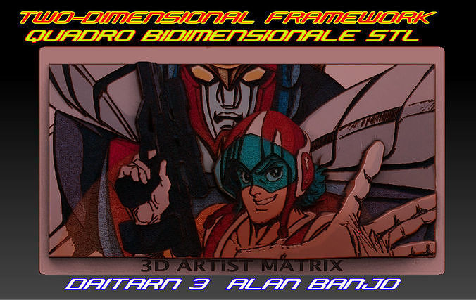 DAITARN 3 AND ALAN BANJO TWO-DIMENSIONAL FRAMEWORK- free STL 3D Free 3D print model