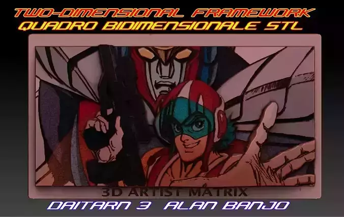 DAITARN 3 AND ALAN BANJO TWO-DIMENSIONAL FRAMEWORK- free STL 3D