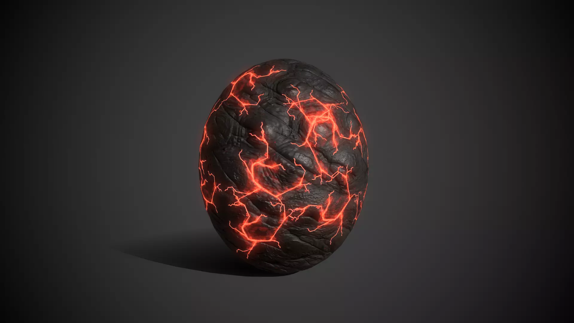 Dragon Egg Low-poly 3D model_0