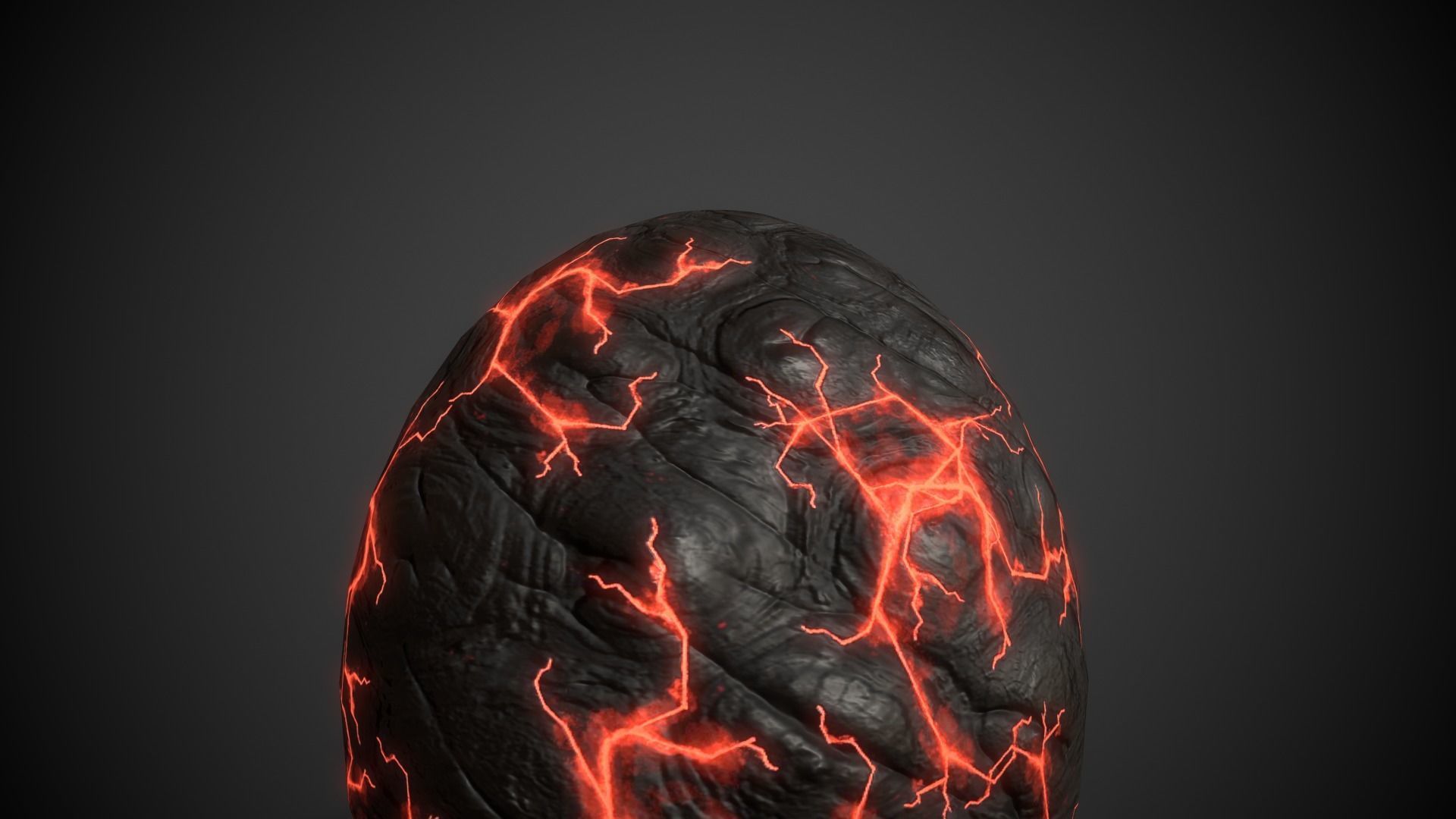 Dragon Egg Low-poly 3D model_7