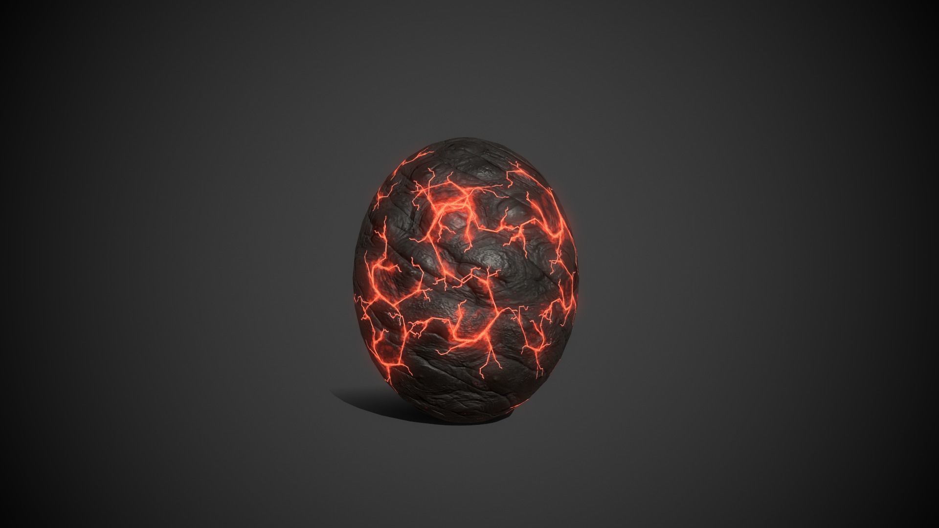 Dragon Egg Low-poly 3D model_2