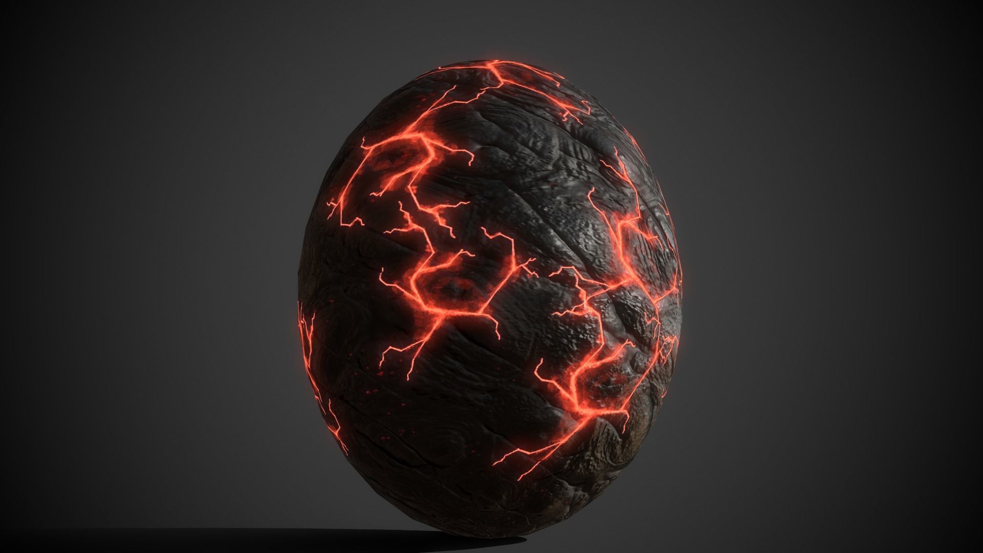 Dragon Egg Low-poly 3D model_4