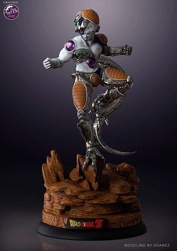 freezer statue of dragon ball character 3D model