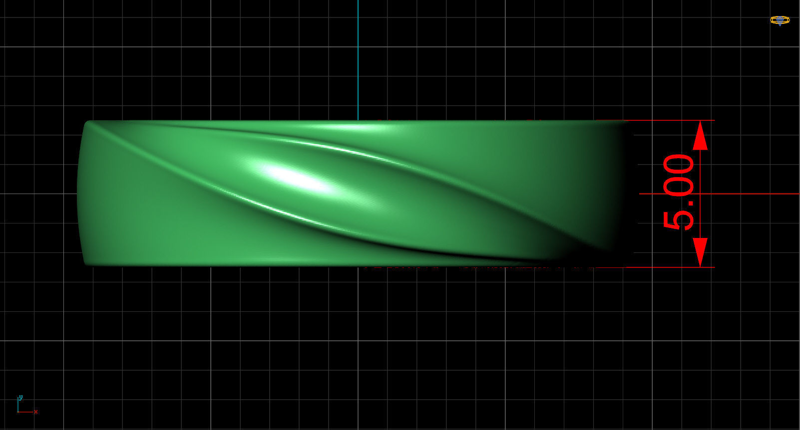 ring twist 3D print model_8