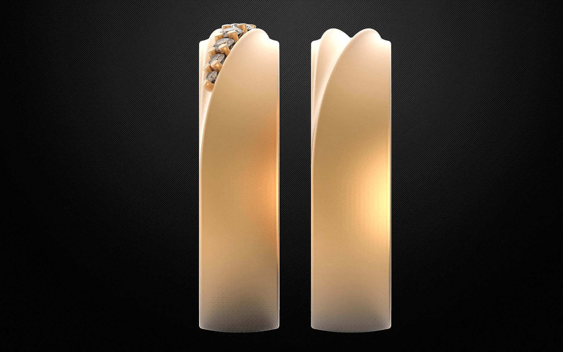 ring twist 3D print model_3