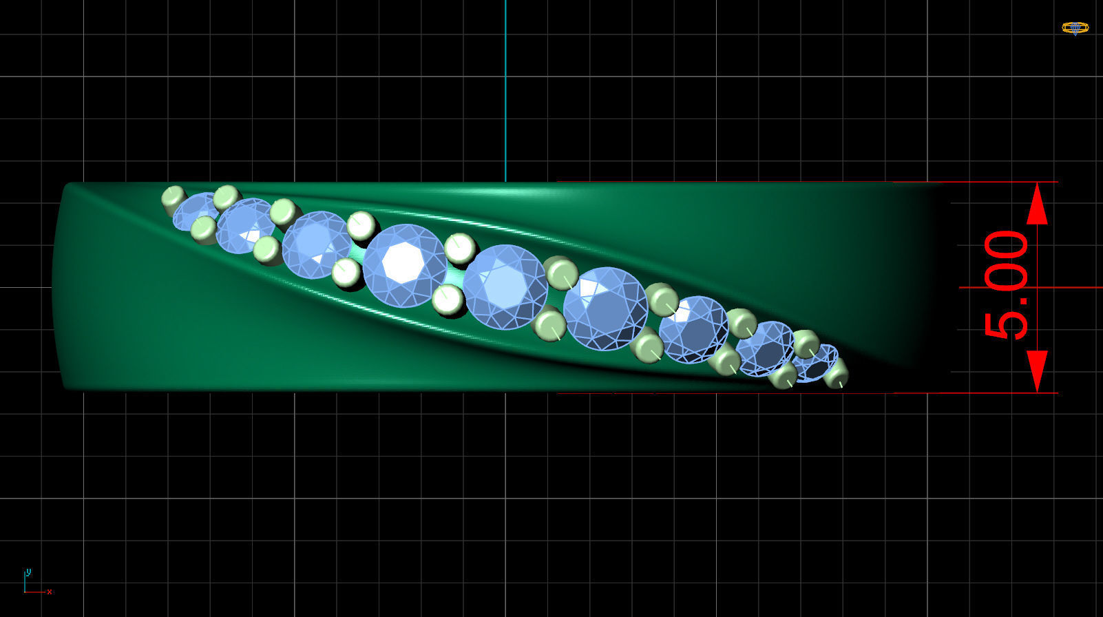 ring twist 3D print model_18