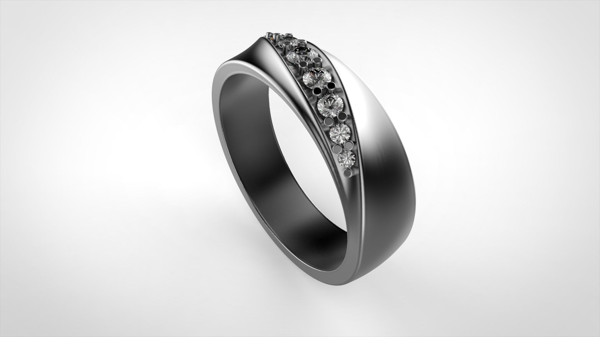 ring twist 3D print model_17