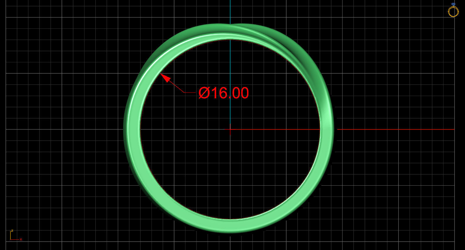 ring twist 3D print model_9