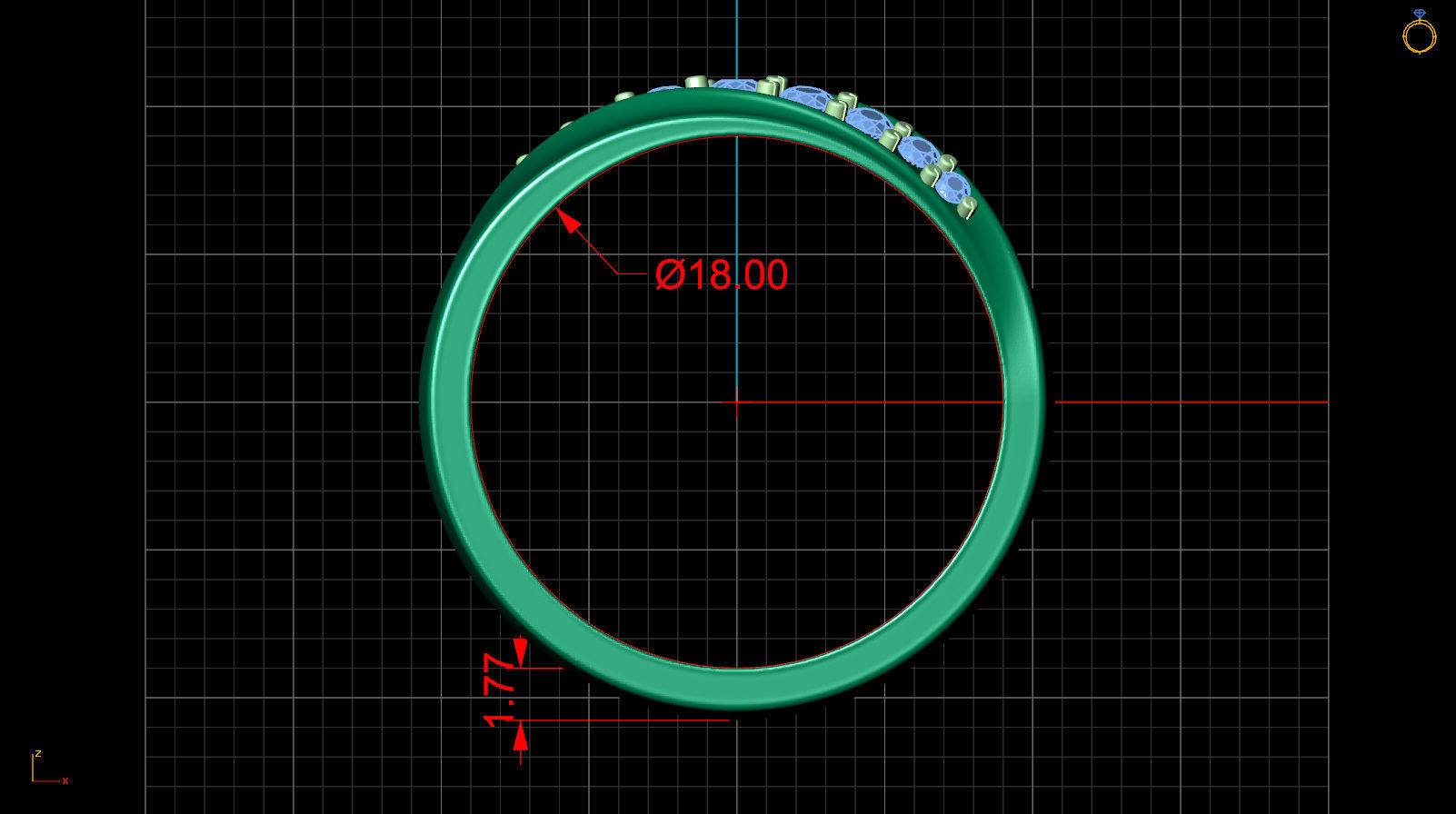 ring twist 3D print model_19