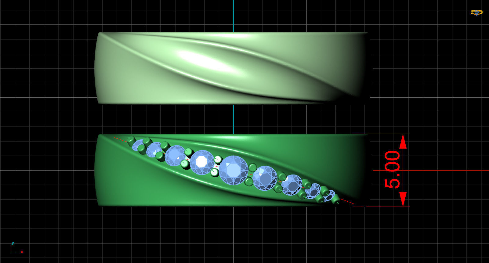 ring twist 3D print model_1