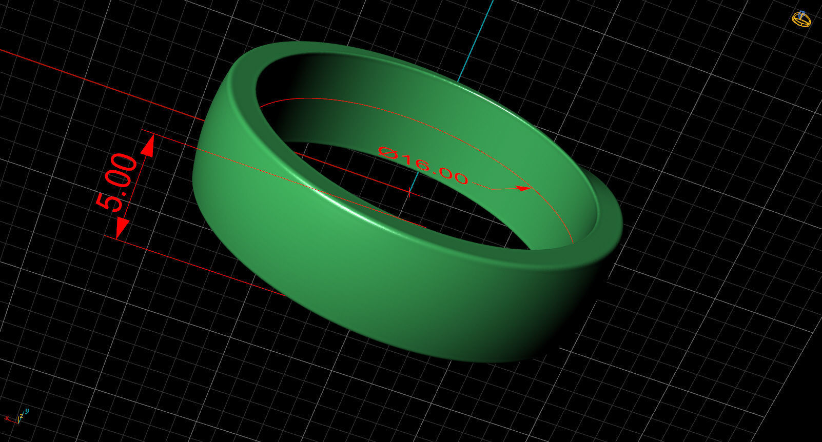 ring twist 3D print model_12