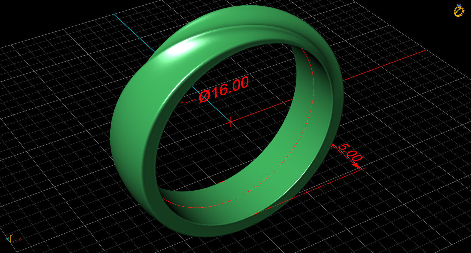 ring twist 3D print model_16