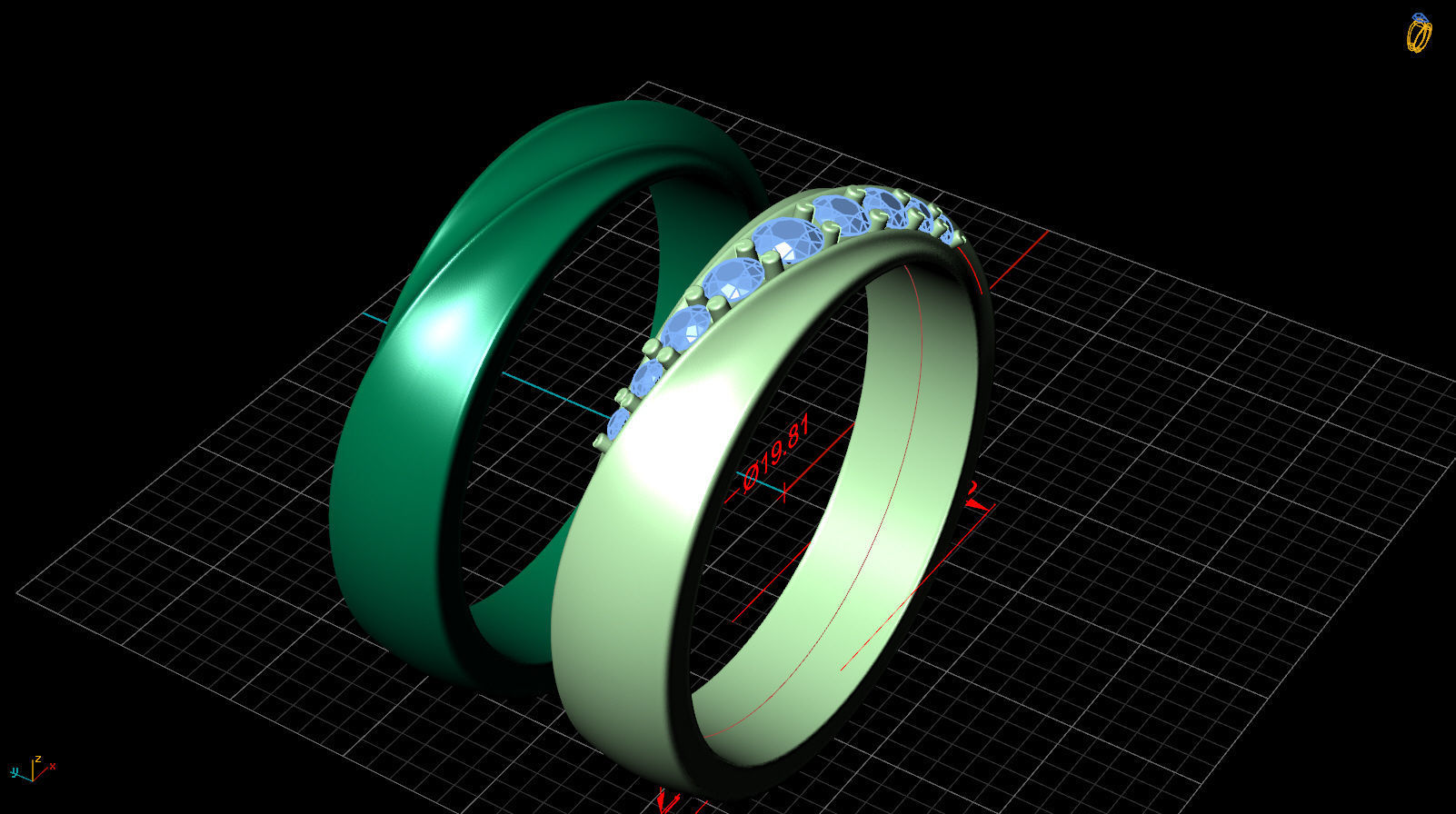 ring twist 3D print model_23