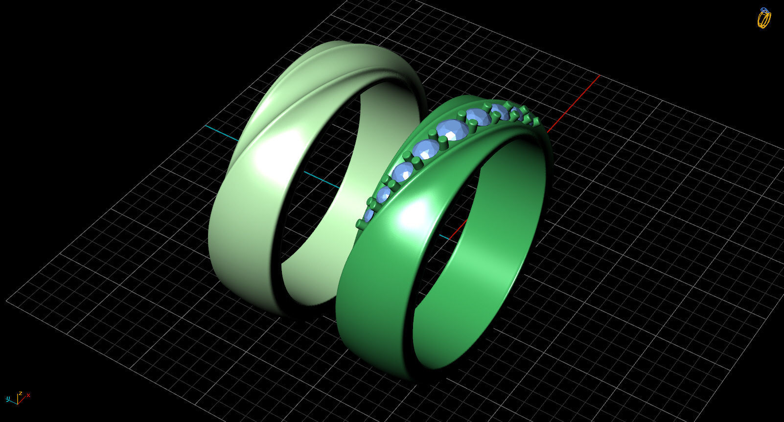 ring twist 3D print model_5