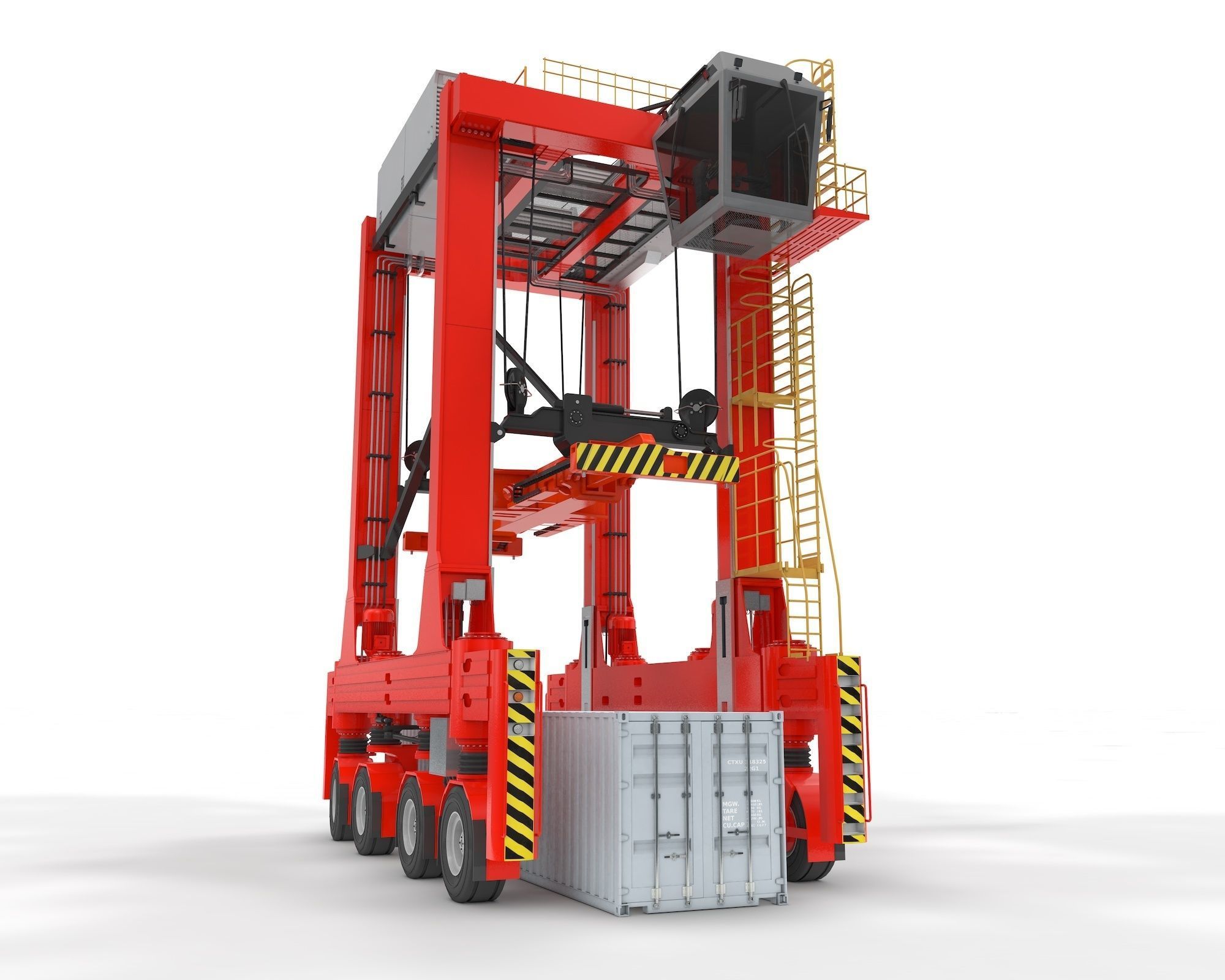 Straddle Carrier for Port 3D model_27