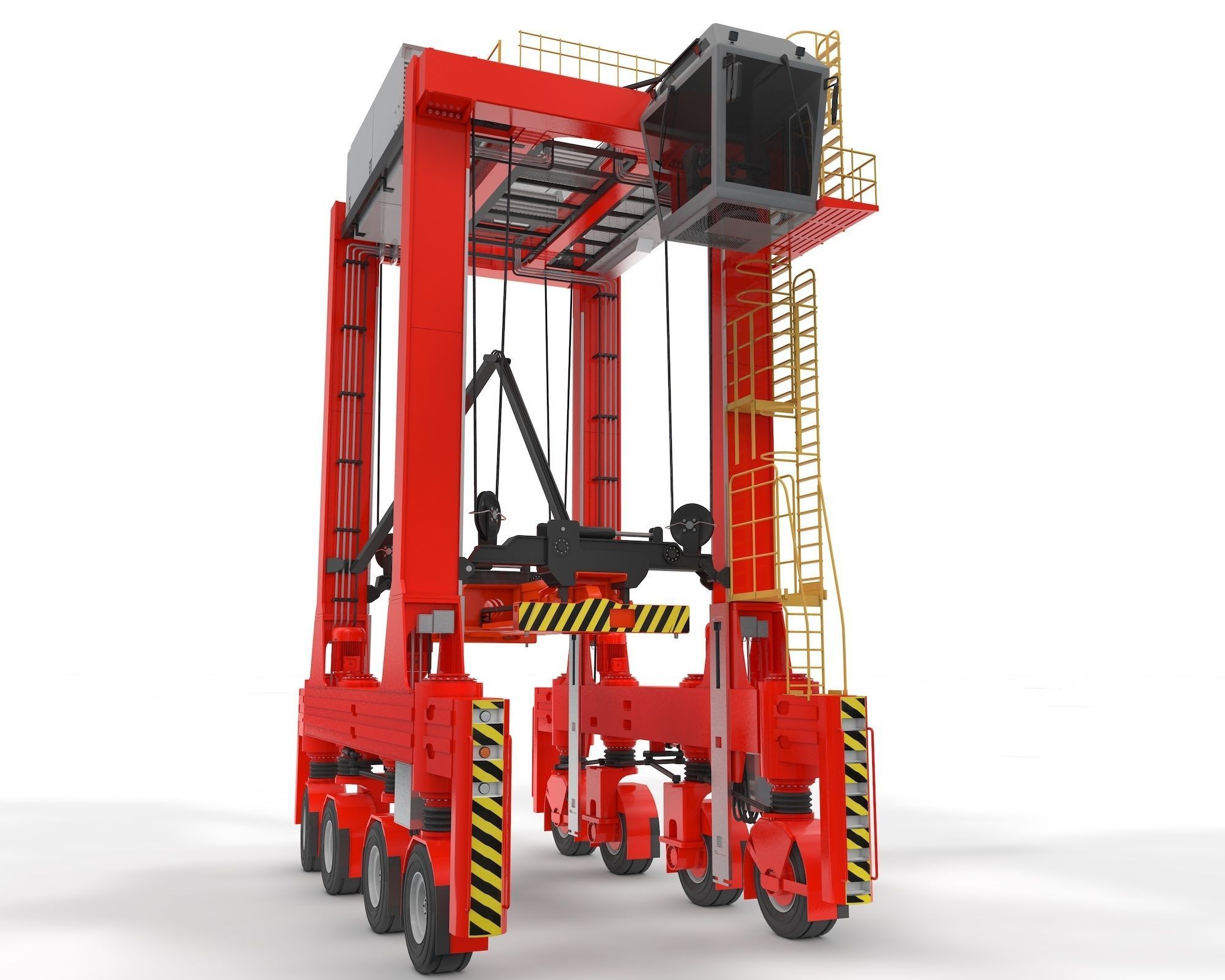 Straddle Carrier for Port 3D model_12