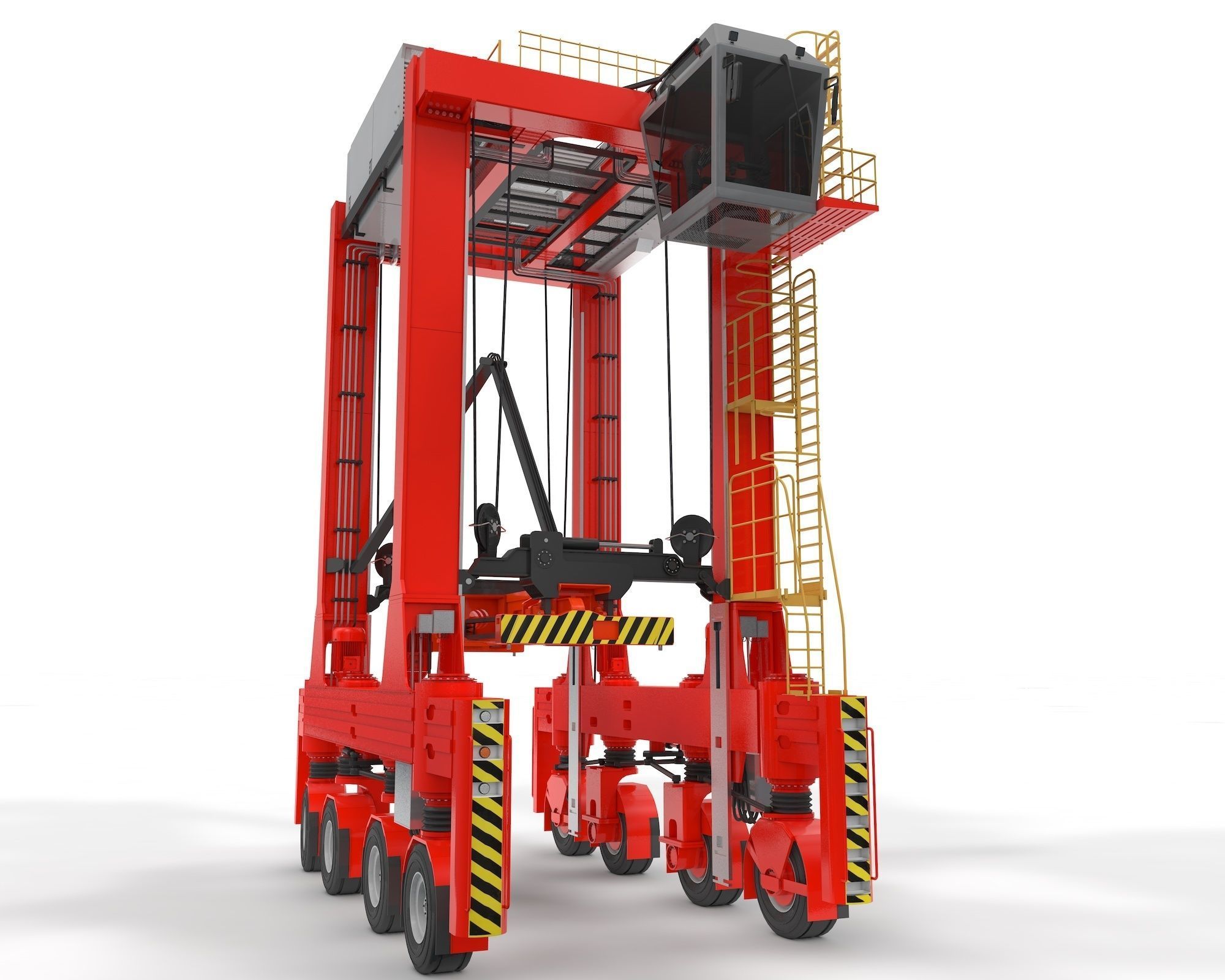 Straddle Carrier for Port 3D model_16