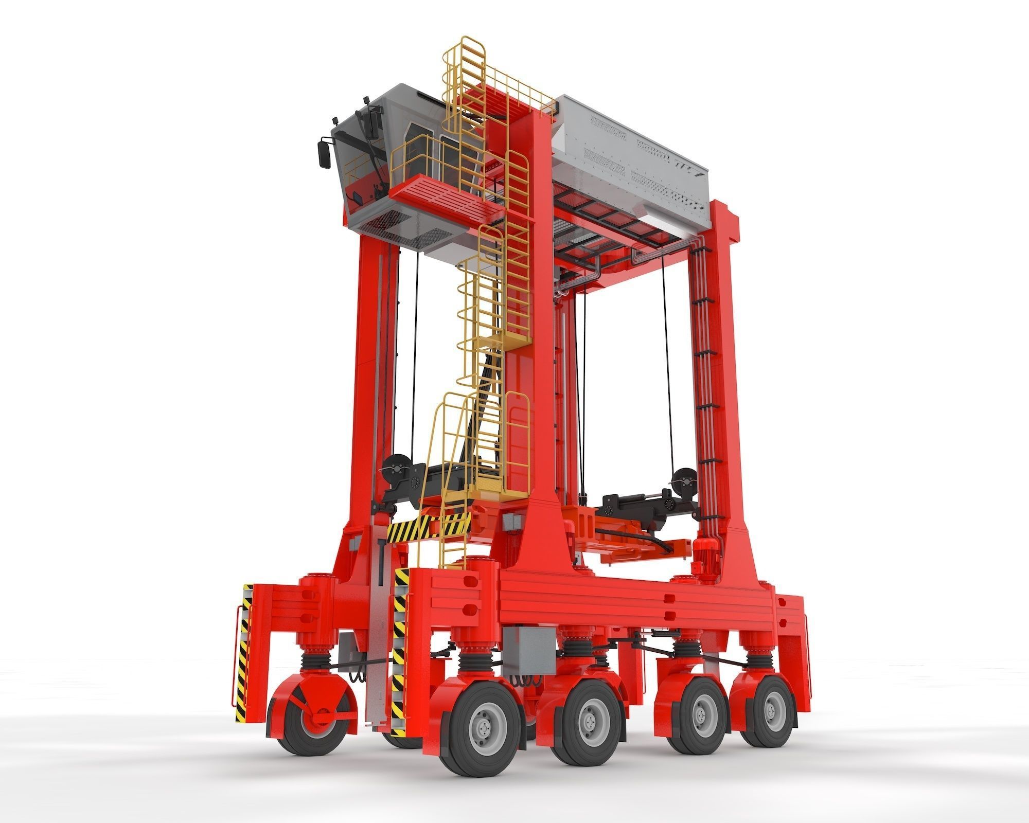 Straddle Carrier for Port 3D model_3