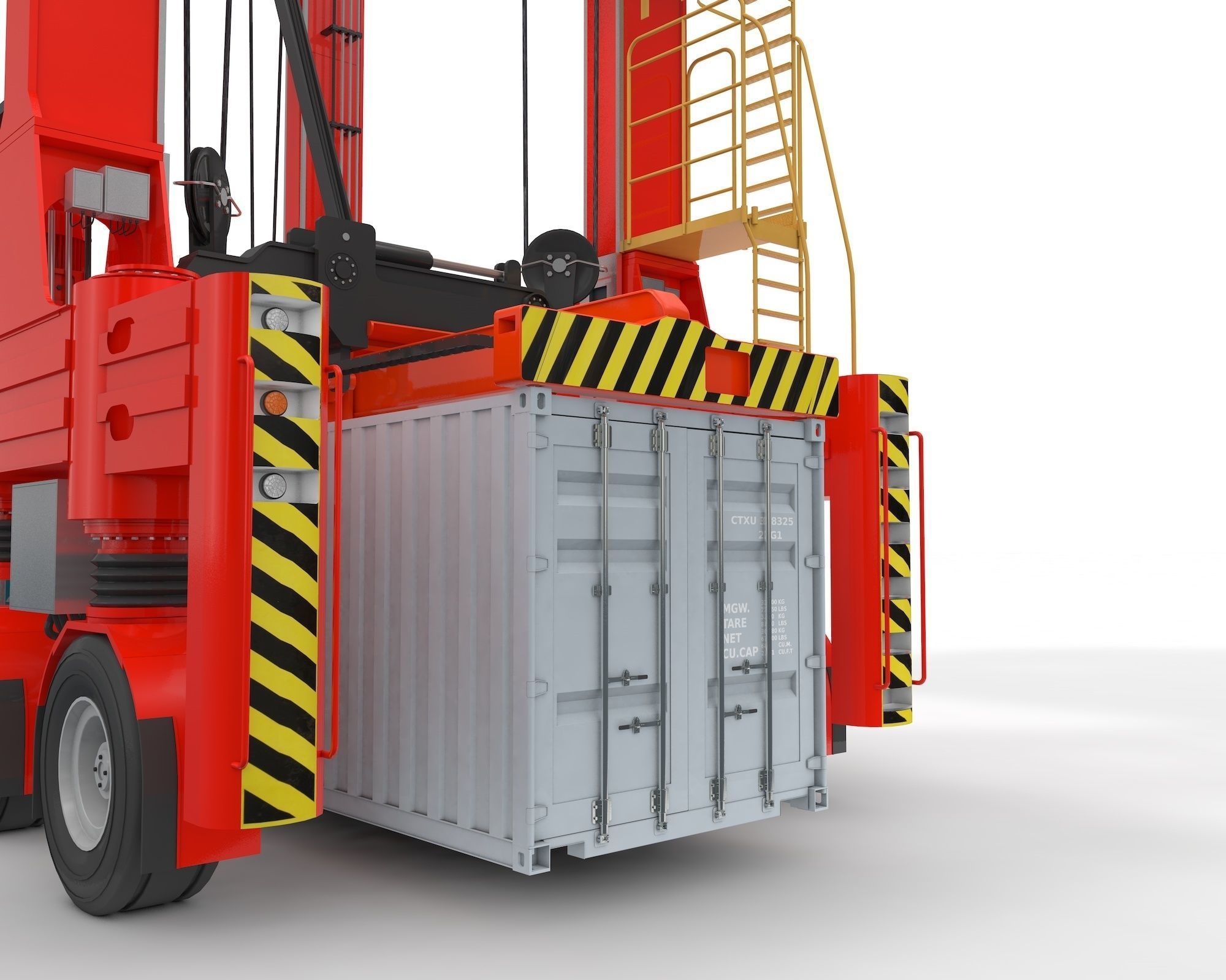 Straddle Carrier for Port 3D model_32