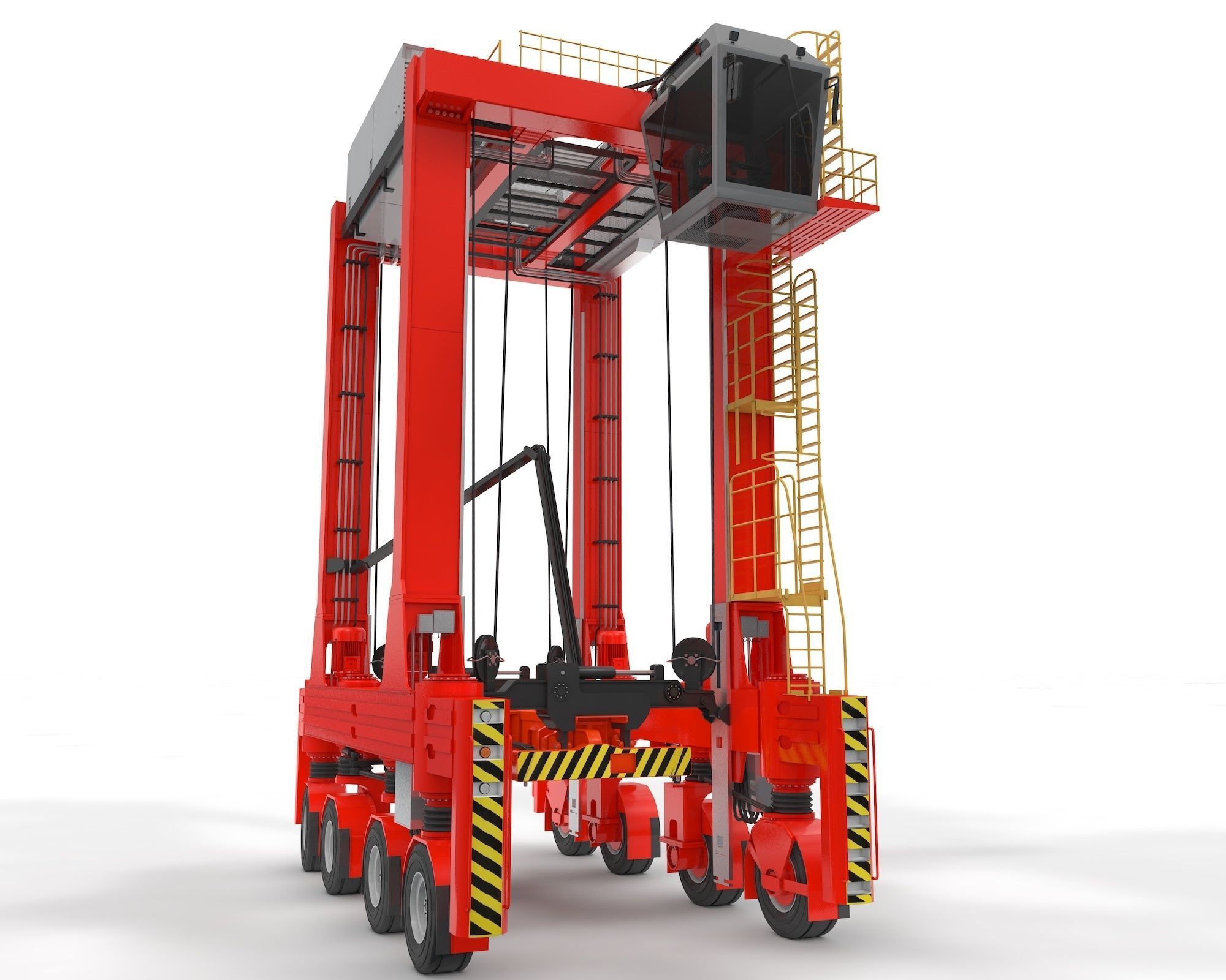 Straddle Carrier for Port 3D model_14