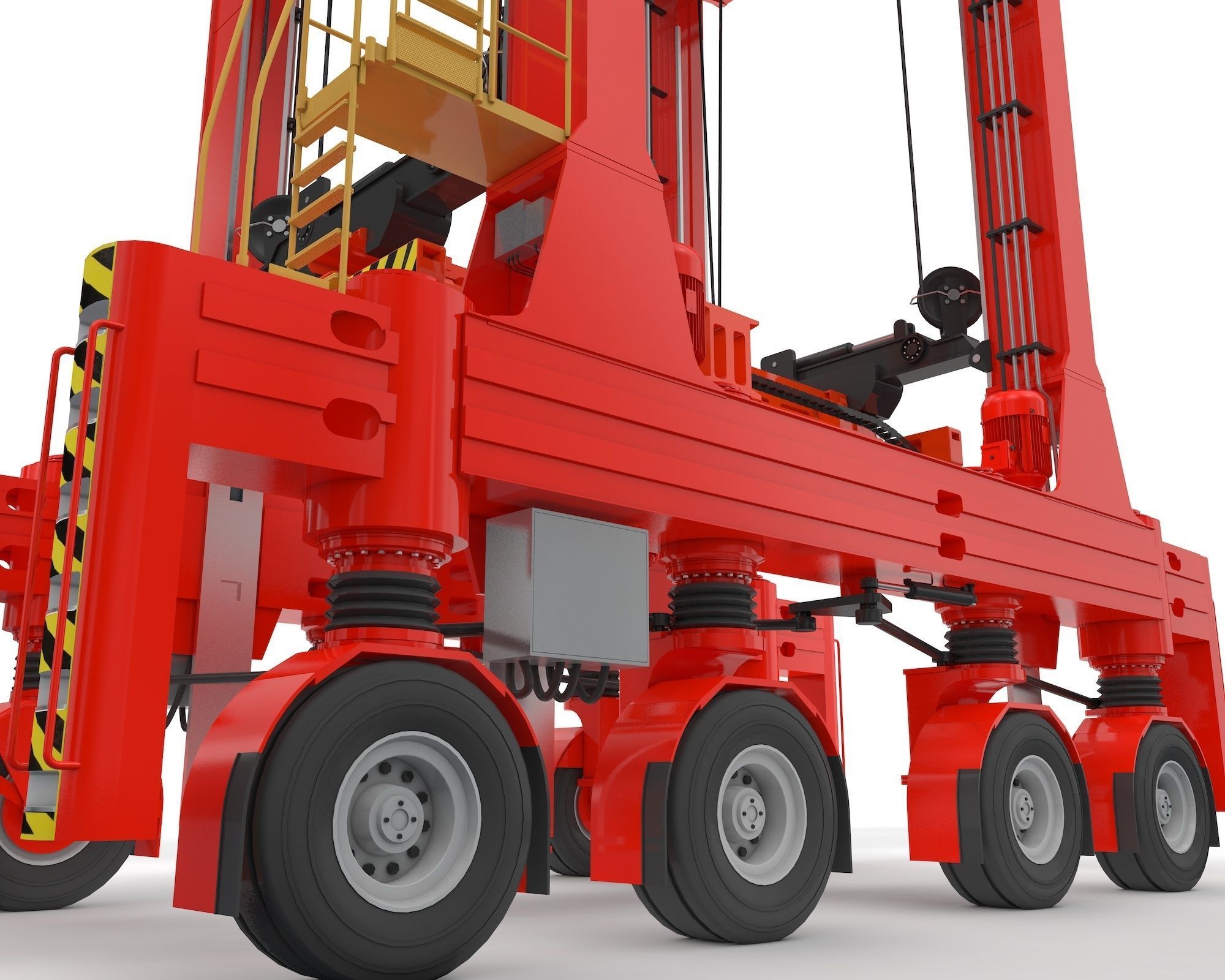 Straddle Carrier for Port 3D model_6