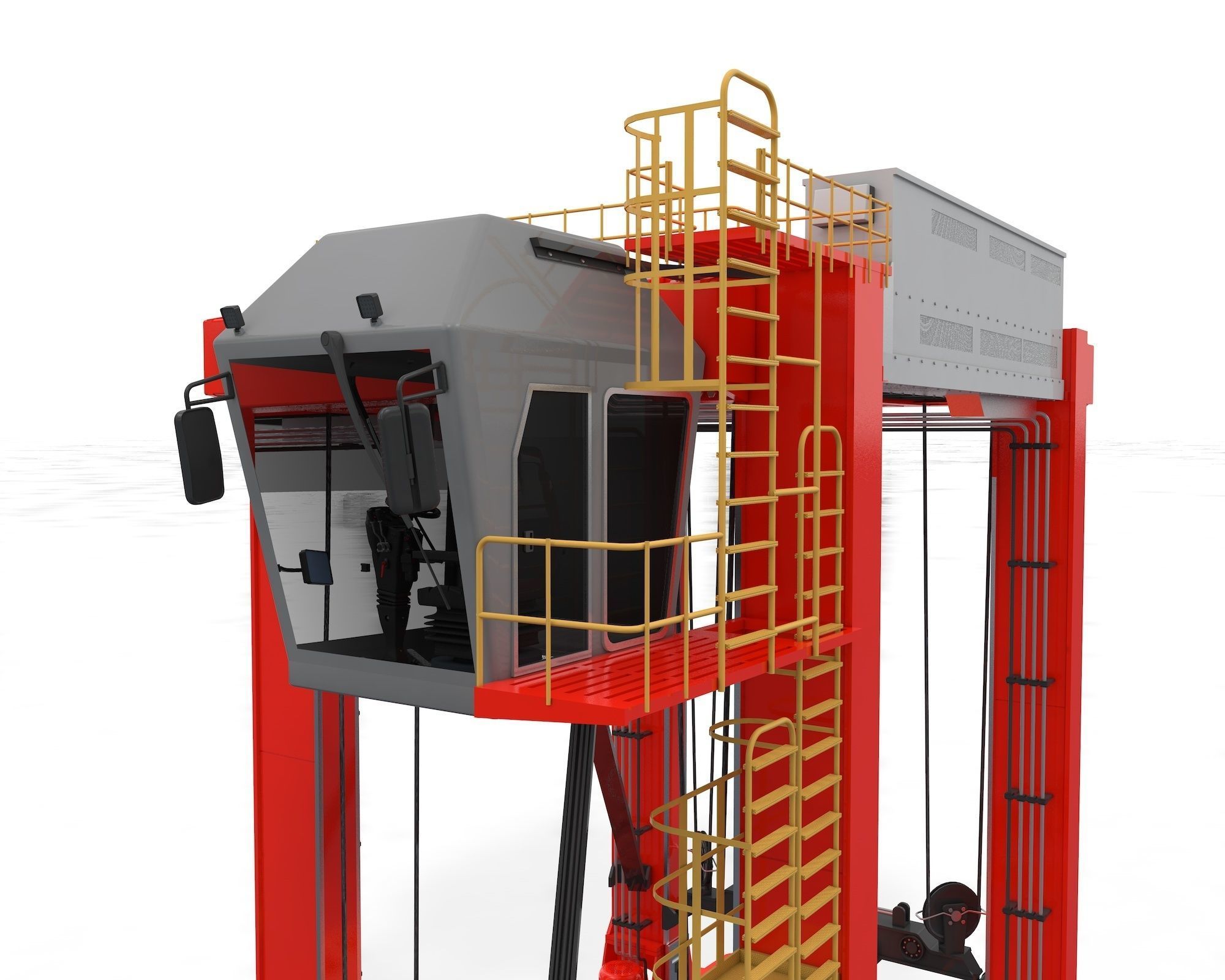 Straddle Carrier for Port 3D model_10