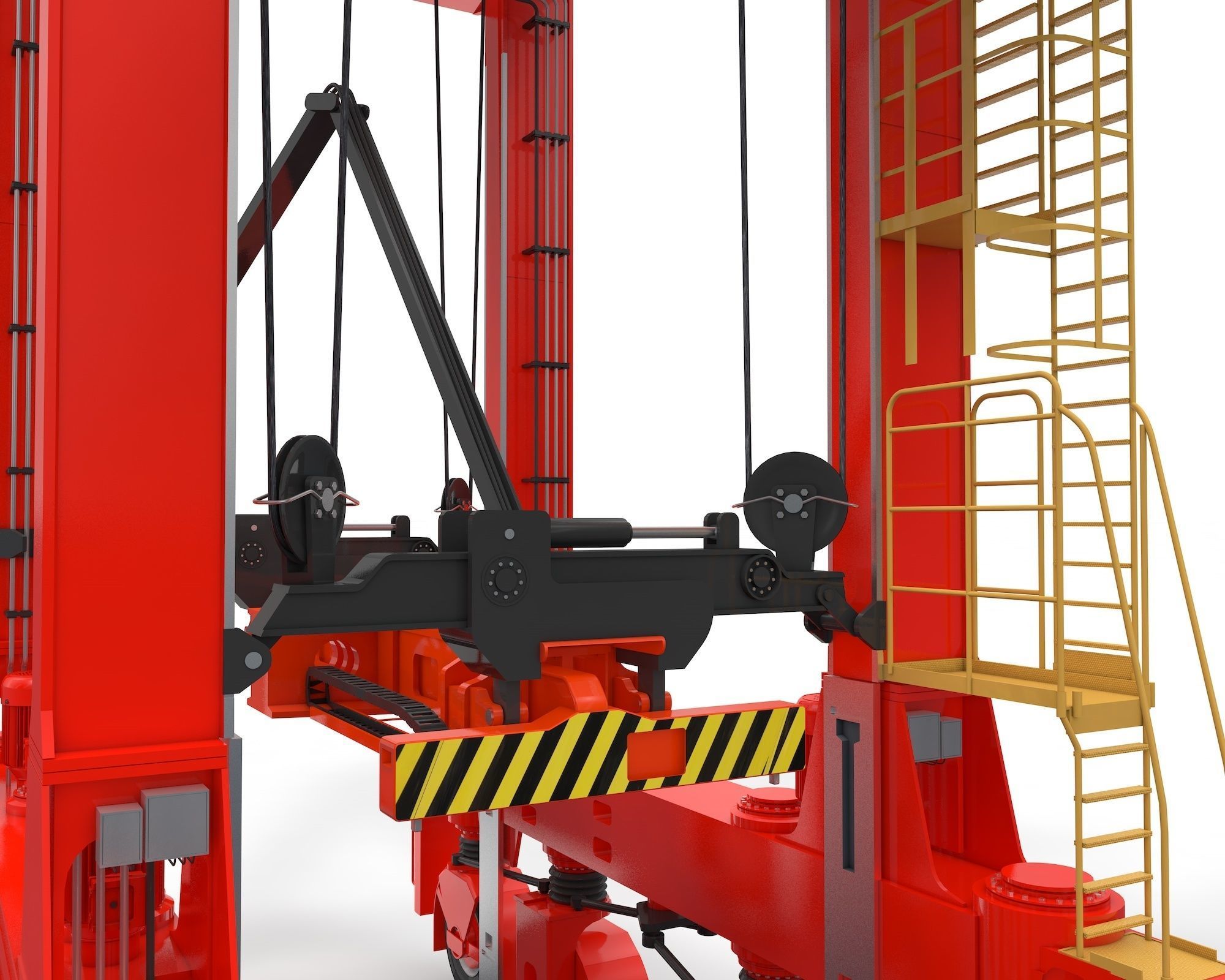 Straddle Carrier for Port 3D model_7