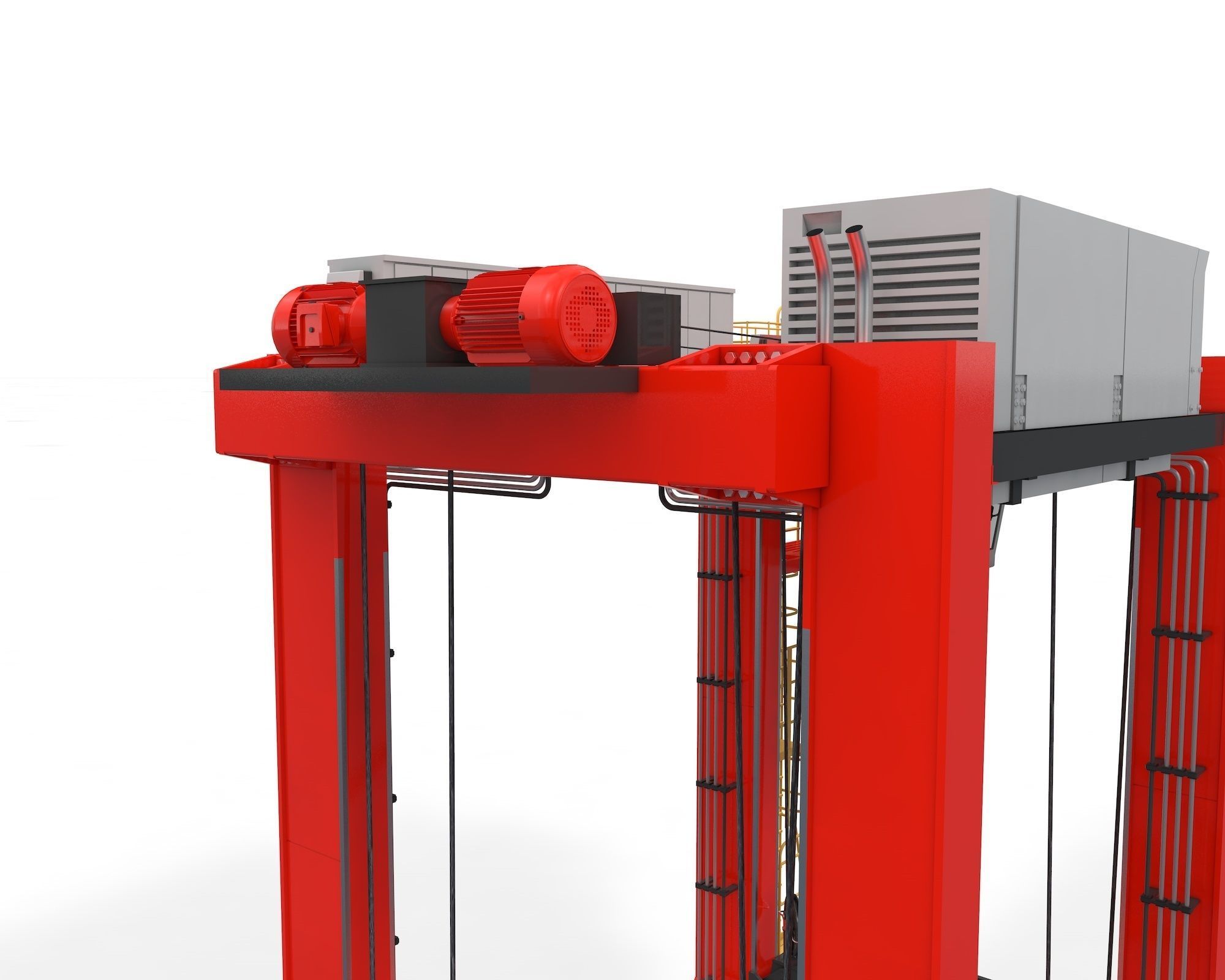 Straddle Carrier for Port 3D model_9