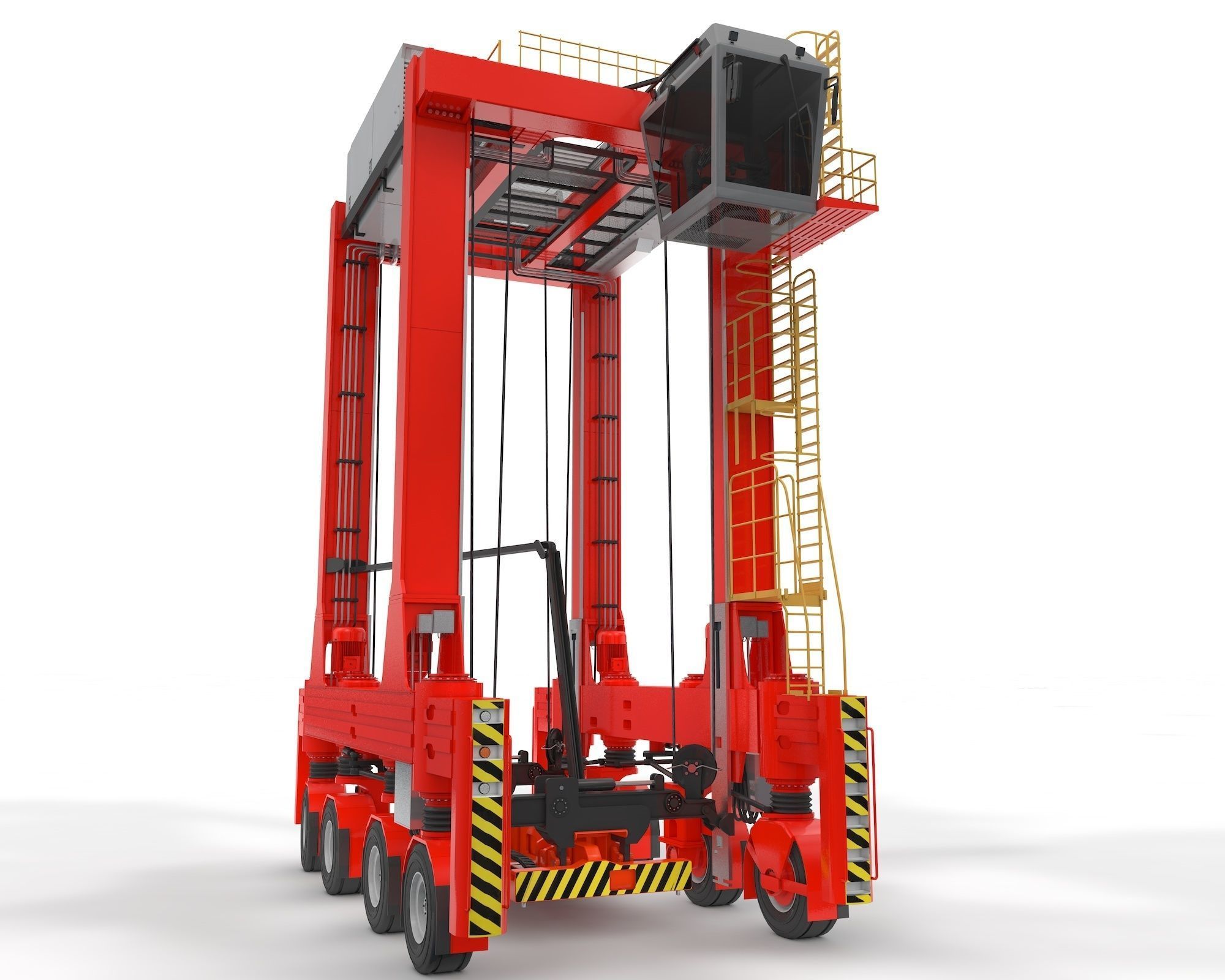 Straddle Carrier for Port 3D model_13