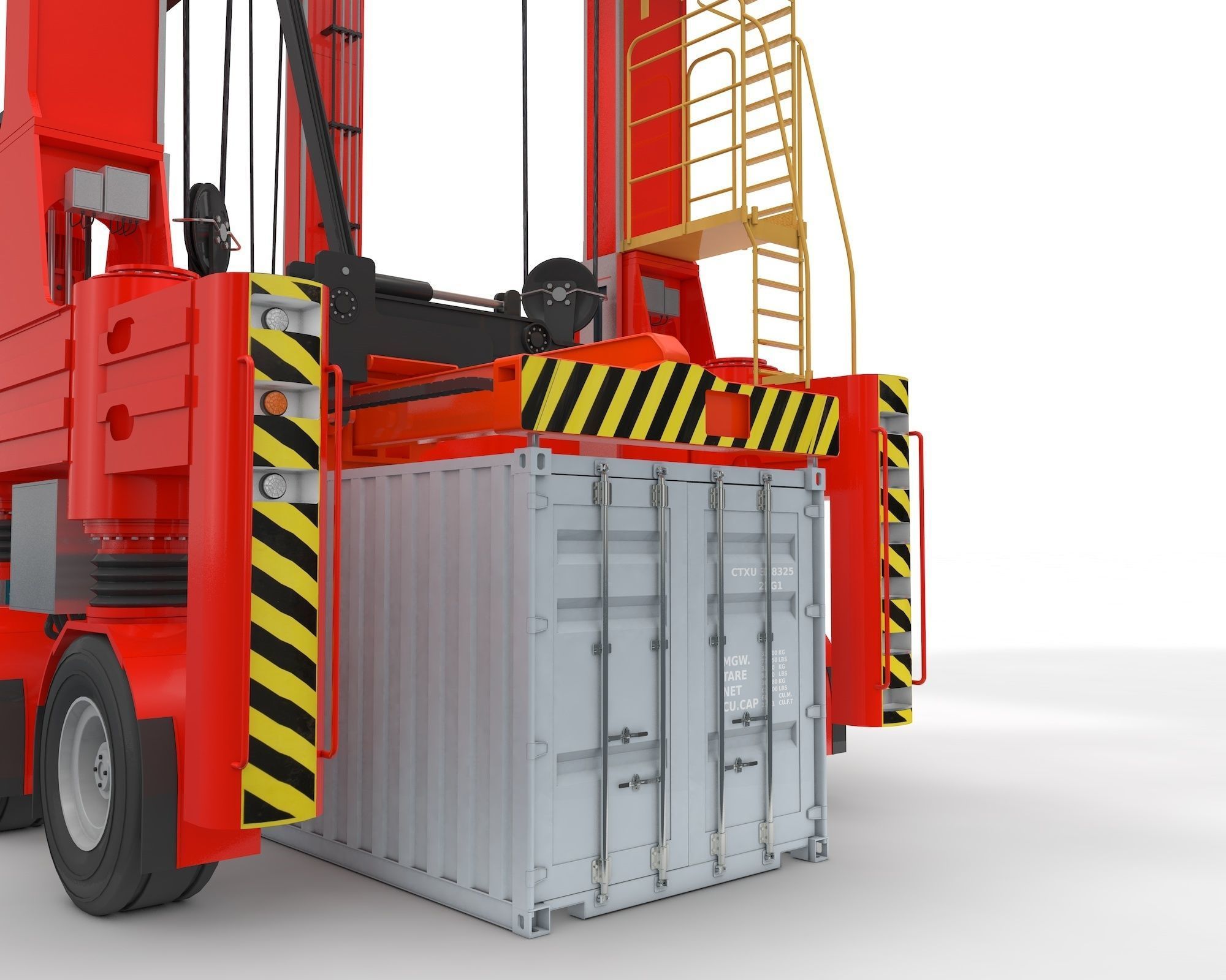 Straddle Carrier for Port 3D model_30