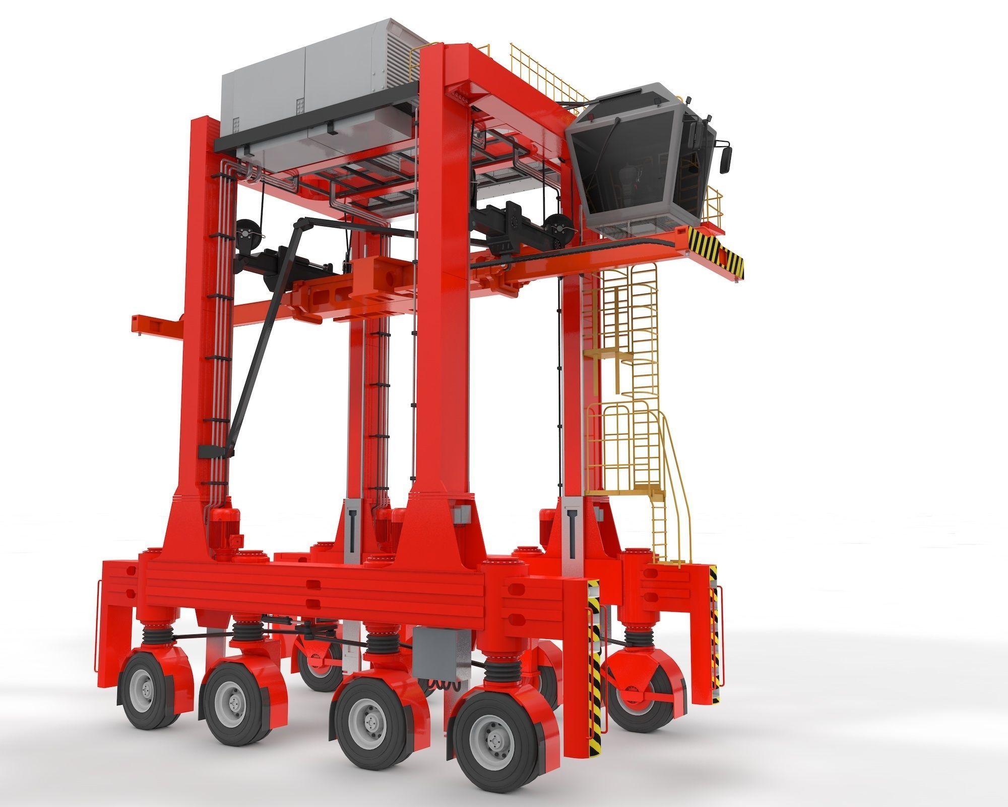 Straddle Carrier for Port 3D model_26