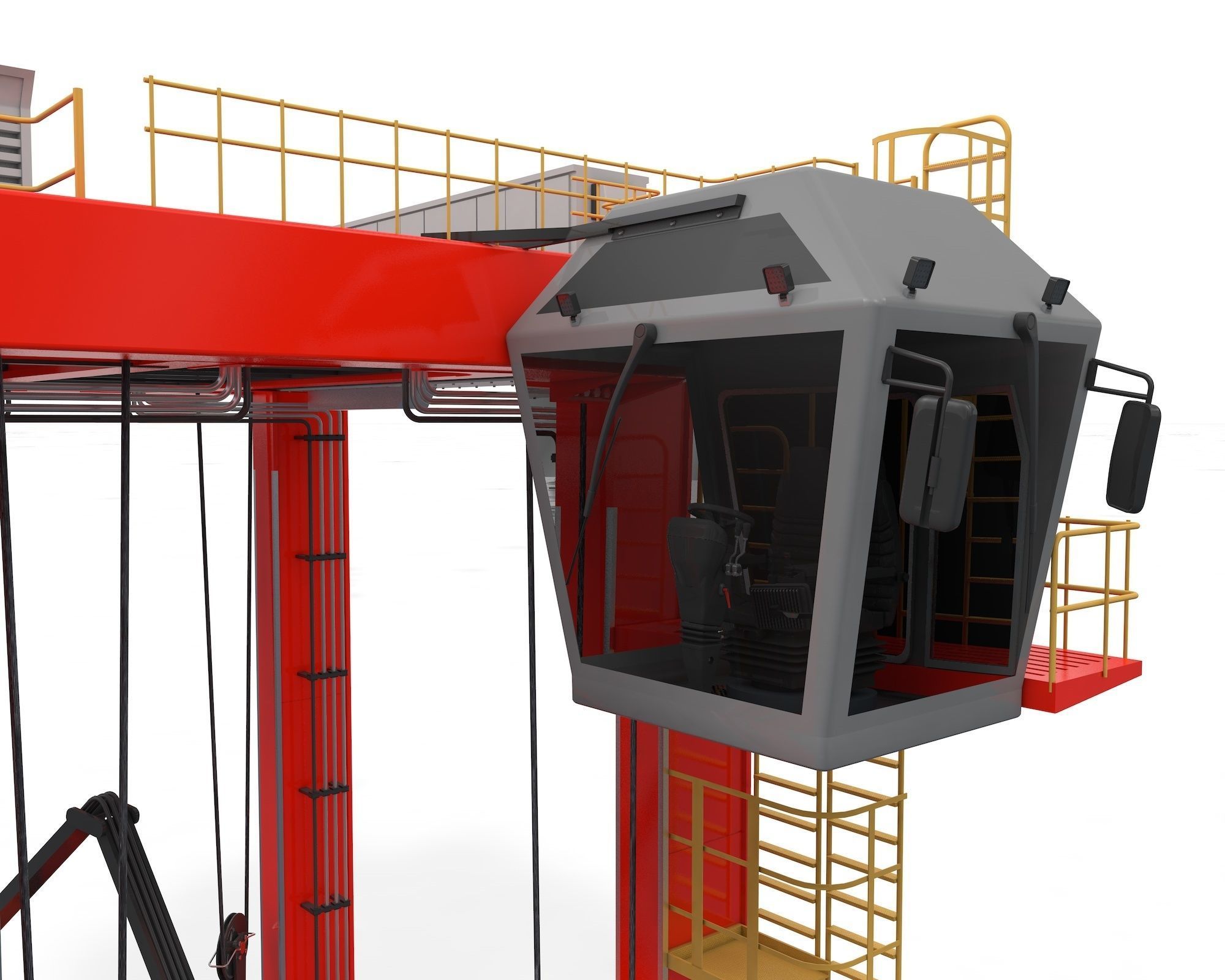 Straddle Carrier for Port 3D model_11